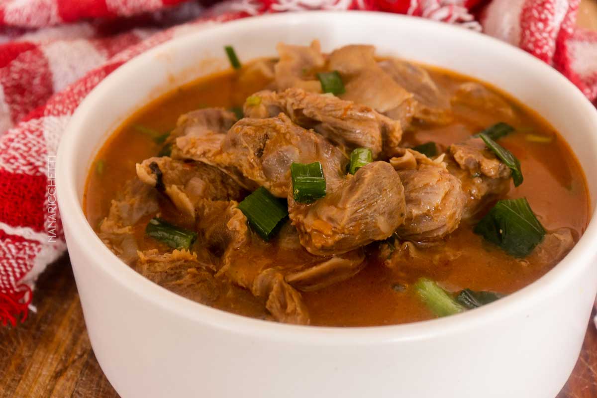 Moela de Frango com Molho na Panela de Pressão