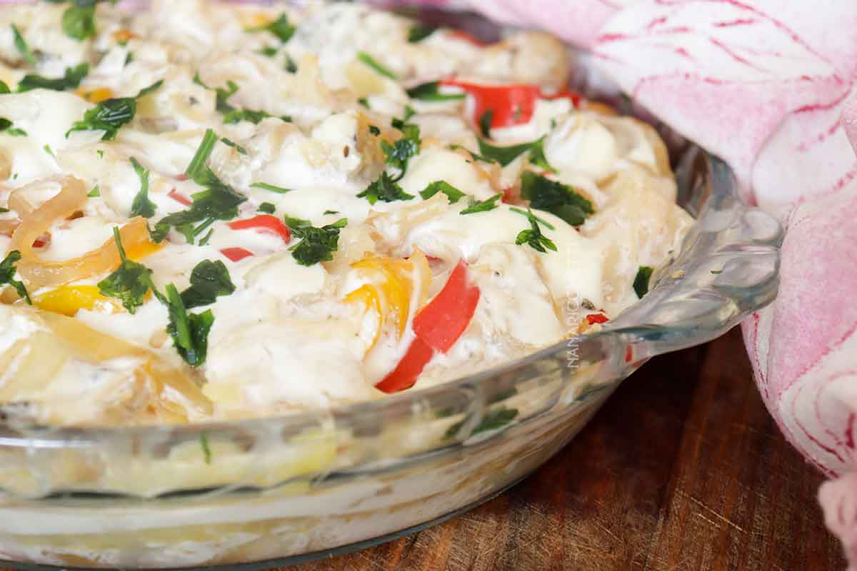 Receita de Bacalhau com Creme de Leite - celebre com este prato surpreendente.