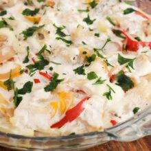 Receita de Bacalhau com Creme de Leite - celebre com este prato surpreendente.